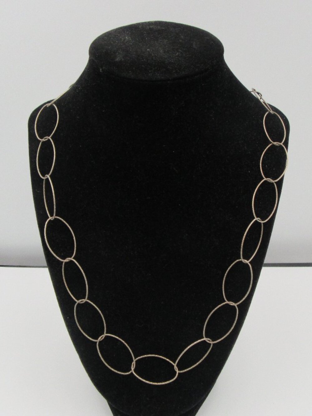 Vintage Dyadema Sterling Silver 925 Italy Round Link Chain Matinee Necklace 24”